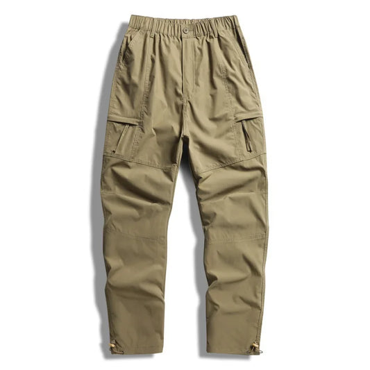 High Quality Men's Tactical Pants Elastic Waist Cargo Large Size Cotton Pants Multi-Pocket Trousers Sports Training Work Pants